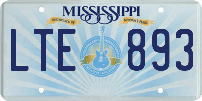 MS license plate LTE893