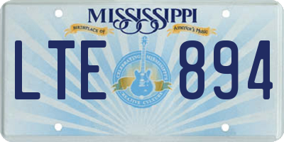 MS license plate LTE894