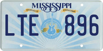 MS license plate LTE896