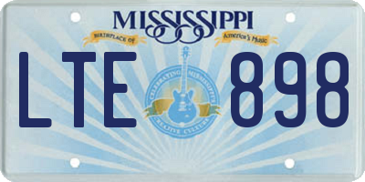 MS license plate LTE898