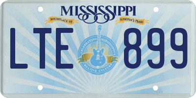MS license plate LTE899