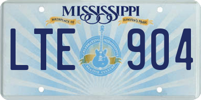 MS license plate LTE904