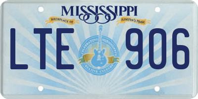 MS license plate LTE906