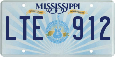 MS license plate LTE912
