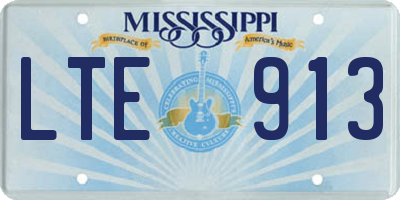 MS license plate LTE913