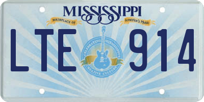 MS license plate LTE914