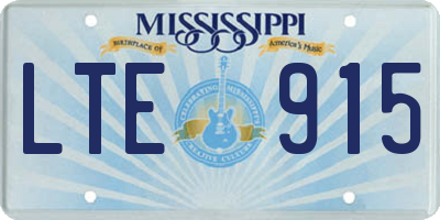 MS license plate LTE915