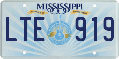MS license plate LTE919