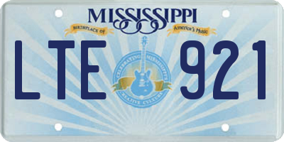 MS license plate LTE921