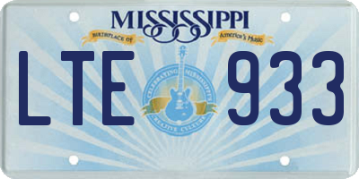 MS license plate LTE933