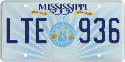 MS license plate LTE936