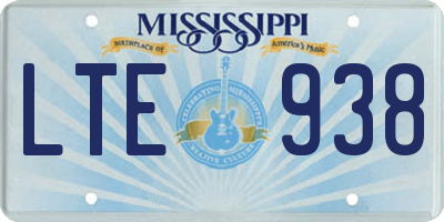 MS license plate LTE938