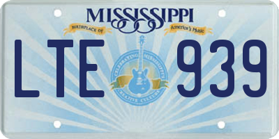 MS license plate LTE939