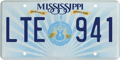 MS license plate LTE941