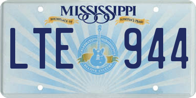 MS license plate LTE944