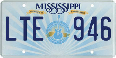 MS license plate LTE946