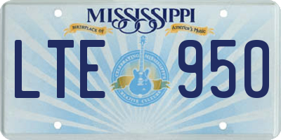 MS license plate LTE950