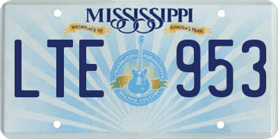 MS license plate LTE953