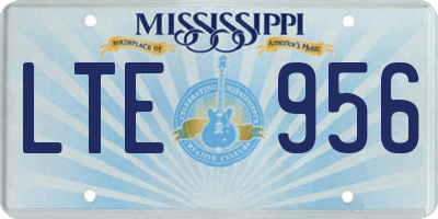 MS license plate LTE956