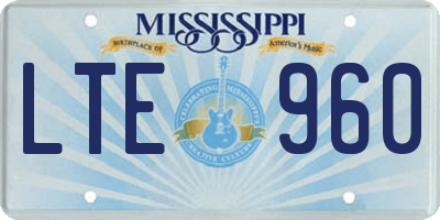 MS license plate LTE960