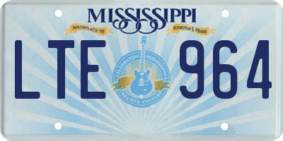 MS license plate LTE964
