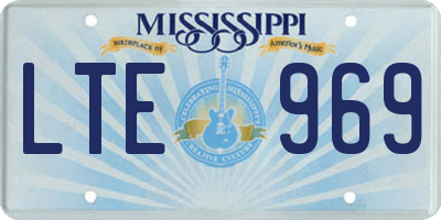 MS license plate LTE969