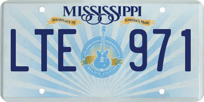 MS license plate LTE971