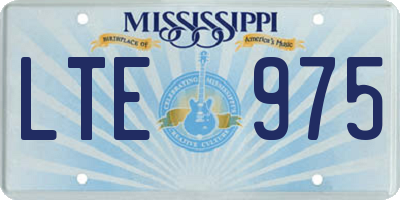 MS license plate LTE975