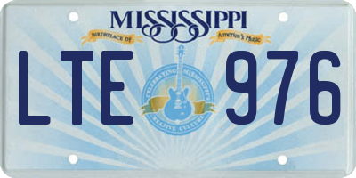 MS license plate LTE976