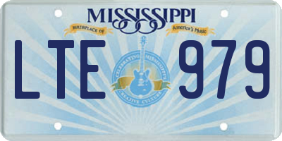MS license plate LTE979