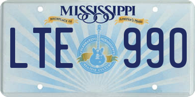 MS license plate LTE990