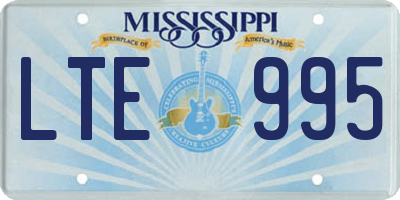 MS license plate LTE995
