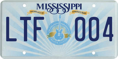 MS license plate LTF004