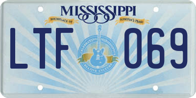 MS license plate LTF069