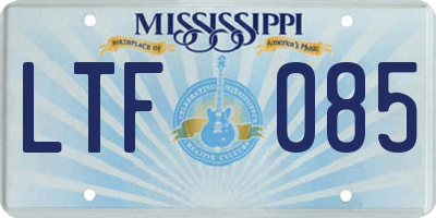 MS license plate LTF085