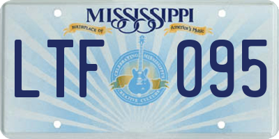 MS license plate LTF095