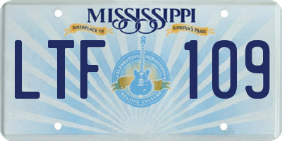 MS license plate LTF109