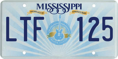 MS license plate LTF125