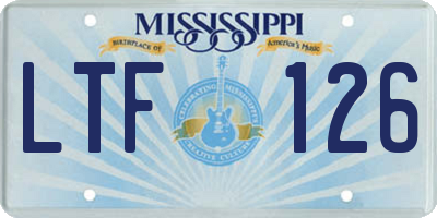 MS license plate LTF126