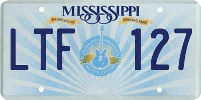 MS license plate LTF127