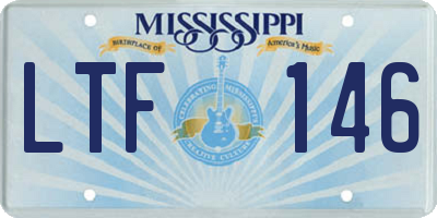 MS license plate LTF146