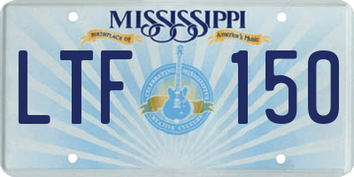 MS license plate LTF150