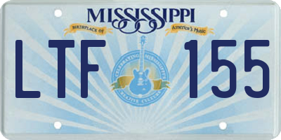 MS license plate LTF155