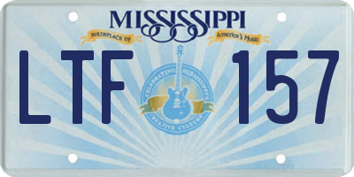 MS license plate LTF157