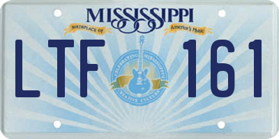 MS license plate LTF161