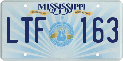MS license plate LTF163