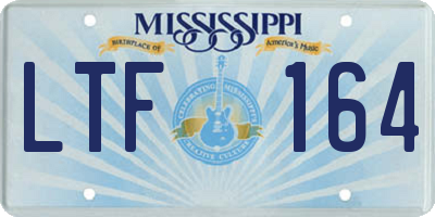 MS license plate LTF164