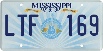 MS license plate LTF169