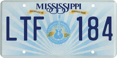 MS license plate LTF184