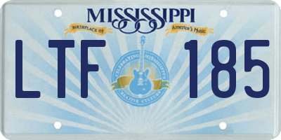 MS license plate LTF185